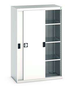 Bott Cubio Sliding Solid Door Cupboards with shelves and drawers 1600mm high option available Bott Cubio Cupboard with Sliding Doors 1600H x1050Wx525mmD